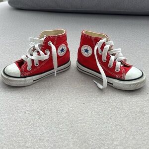 Kids Converse All-Star Red High-Top Sneakers